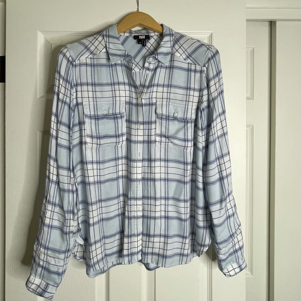 Paige plaid long sleeve top